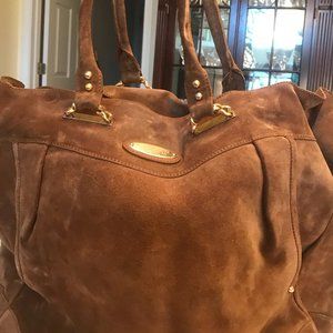 St Johns Brown Suede Leather Satchel